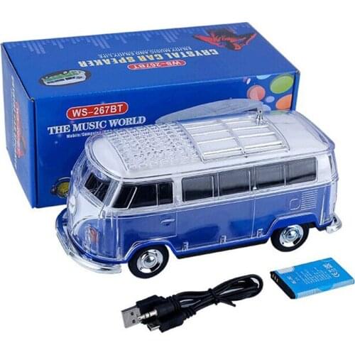 Portable Wireless Speaker Square Dance Bus Car Model Card Instert Outdoor Small Audio Bluetooth-compatible Subwoofer Soundbar