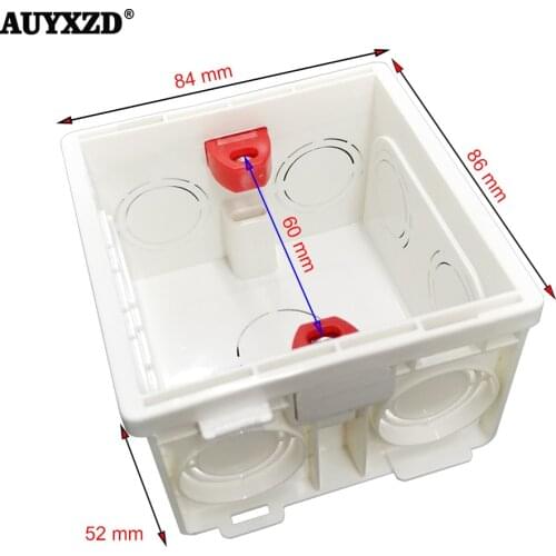 AXUS Junction Adjustable Mounting Box Internal Cassette 86mm*83mm*50mm For 86 Type Touch Switch and USB Socket Wiring Back Box