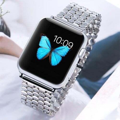 Watch Strap Band For Apple Watch SE 6 Band Series 6 5 4 3 2 1 44mm 40mm Stainless Steel Bracelet Strap For iWatch 3 42mm 38mm