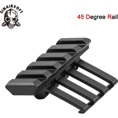 Tactical Hunting Low Profile Offset Picatinny Quad Rail Laser Sight Mount 45 Degree Offset Picatinny 20mm Rail Mount