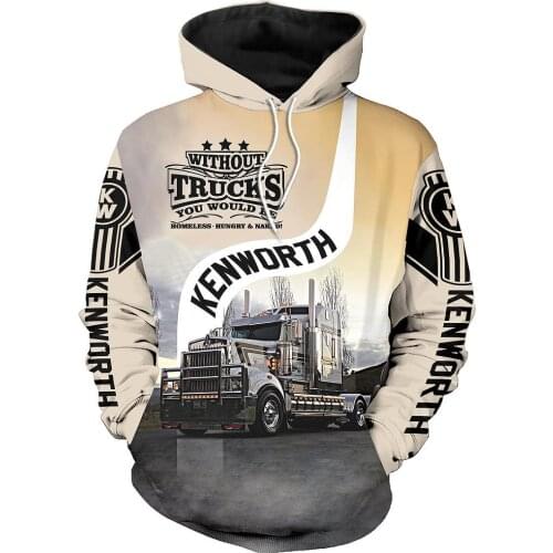 Fashion Hoodie Truck Art 3D Mens and Womens Fully Printed Sweatshirt Street Casual Sweatshirt/Hoodie/Zipper Hoodie