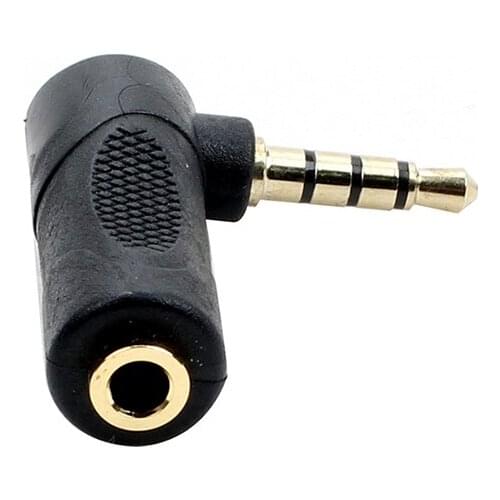 High Quality 3.5mm Male to Female 90 Degree Right Angled Adapter Audio Jack Stereo Plug Connector AUX Converter