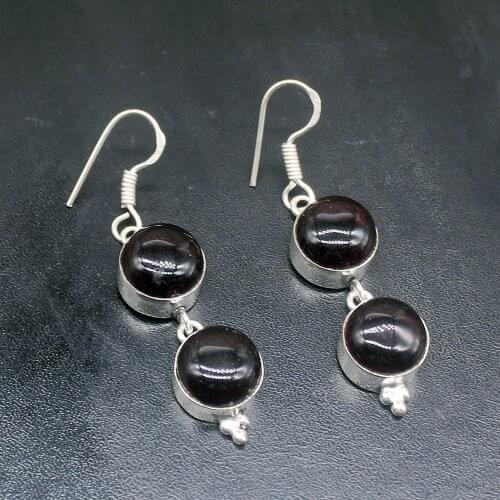 Gemstonefactory Big Promotion 925 Silver Natural Sea Sediment Handmade New Women Ladies Gifts Dangle Drop Earrings 20212415