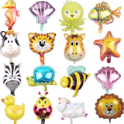 10pcs 41x43.5cm Mini Mermaid Theme Shell Foil Balloons Happy Birthday Baby Shower Decorations Party Supplies Globos