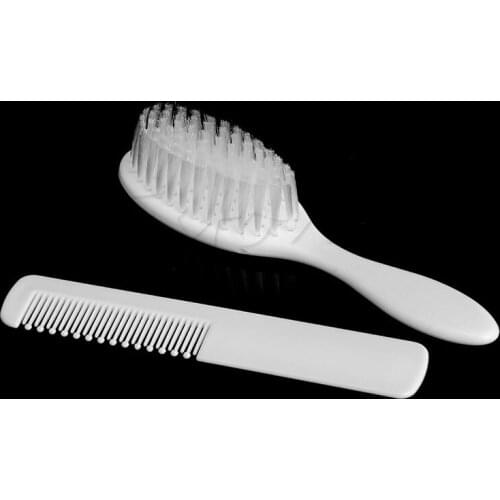 2pcs/set Newborn hair brush Infant Comb Head Massager Safe For Boys And Girls White Combs High Quality #11
