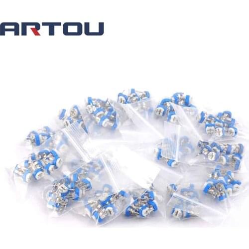 20PCS 100R-2M Trimmer Potentiometer RM065 RM-065 Trimmer Resistors Variable adjustable Resistors