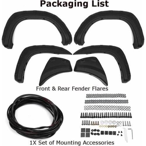 2020 NEW 6pcs/set ABS For Pocket Style Striae For Fender Flares For Toyota Tacoma 2012-2015