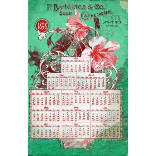 400X300MM F.-Barteldes-Co.-Vintage-Seed-Advertisement-Poster-1898 jumbo fridge magnet SFM-0302