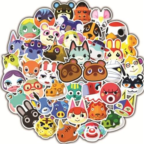 50 Animal Crossing Animal Crossing Animal Mori Friends graffiti stickers mug trolley stickers