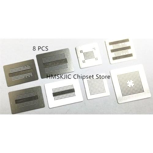 8pcs Directly Heat BGA Reballing Stencil Template for Memory RAM DDR1 DDR2 DDR3 DDR5