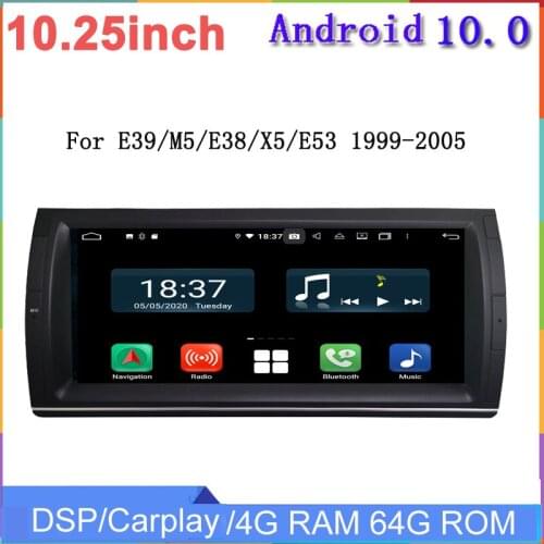 10.25" big touch screen android 10 car multimedia gps player for bmw e39 x5 e53 E38 M5 Car radio stereo wifi Bluetooth 4G 128G
