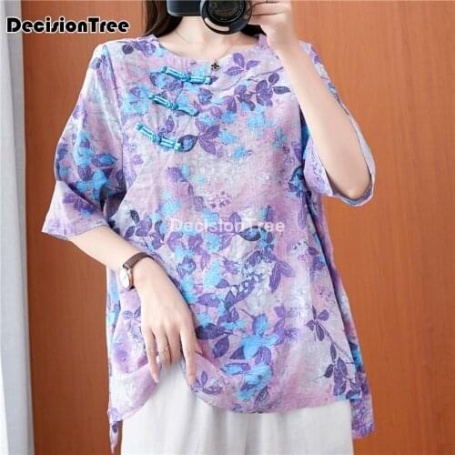 2021 chinese traditional hanfu top ancient chinese shirt chinese style traditional chinese clothing women flower print tang tops