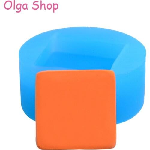 BYL006 18mm Square Cabochon Silicone Mold - for Jewelry Charm Pendant Earring Resin Chocolate Candy Cake Decorating Tools