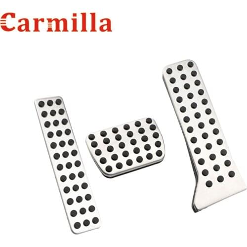 Carmilla Stainless Steel Car Pedal Pad Covers for Mazda 3 6 MK3 MK6 2014 2015 CX-5 Axela Atenza Manual Automatic Transmission