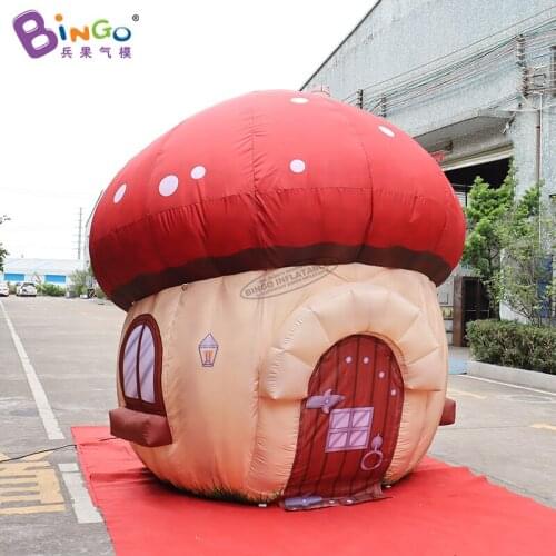 Customized 3x3 Meters Inflatable Mushroom House For Event Decoration / 9.8ft Inflated Mini Party Tent For Sale