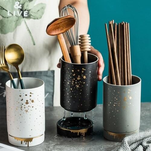 Nordic Creative Ceramic Chopstick Rack Household Drain Chopstick Holder Table Decoration Kitchen Storage Supplies containers