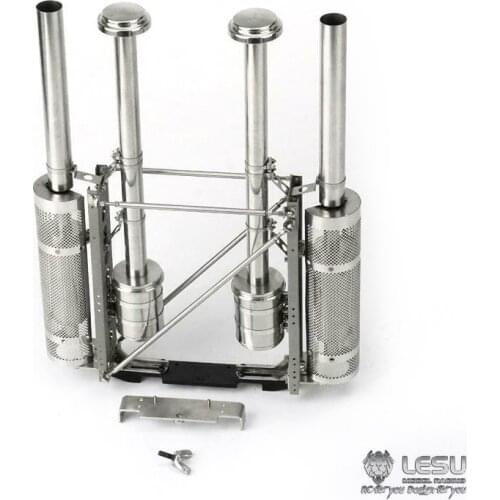 LESU Metal Air Filter Exhaust Pipe 1/14 for RC TAMIYA King Hauler Globe Liner Grand Hauler Tractor Truck DIY Model Car