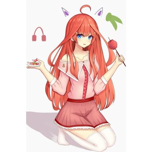 Hot Personality Cute Anime Girl Nakano Itsuki Stickers for The Quintessential Quintuplets Vinyl Decal Personality Motorcycle PVC