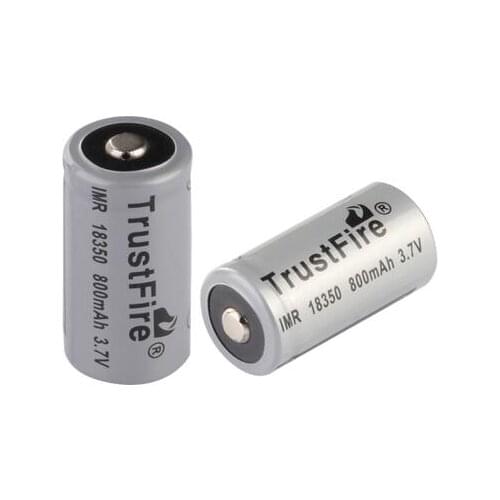 20pcs/lot High Capacity TrustFire IMR 18350 800mAh 3.7V Lithium Battery Rechargeable Batteries
