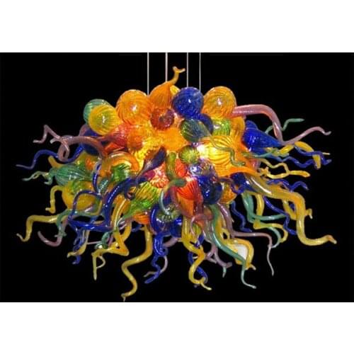 LR029-Best Selling Christmas Light Contemporary Style Multicolor Murano Glass Crystal Ball Chandelier Lighting