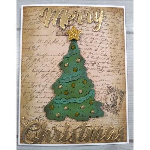 Die Cut Metal Cutting die Winter Christmas Tree Scrapbooking Paper Craft Handmade Card Punch Art Cutter Alinacutle