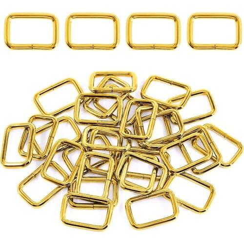 1 Inch / 25mm Metal Rectangle Ring Webbing Belts Buckle Metal Rings for for Belt Bags DIY Accessories Keychains Belts