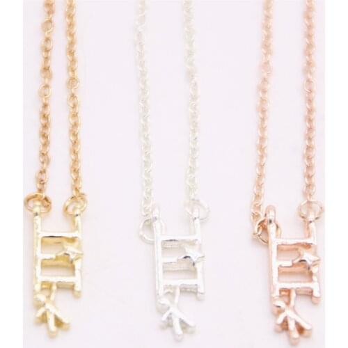 Trendy Climb Ladder Pendant Abstract Clamber Necklace Designed for women