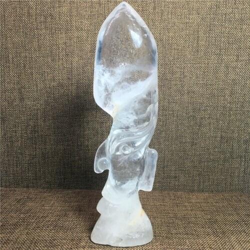 Natural skull quartz crystal bird for sale Stones and crystals home decoration decorative crystal crania