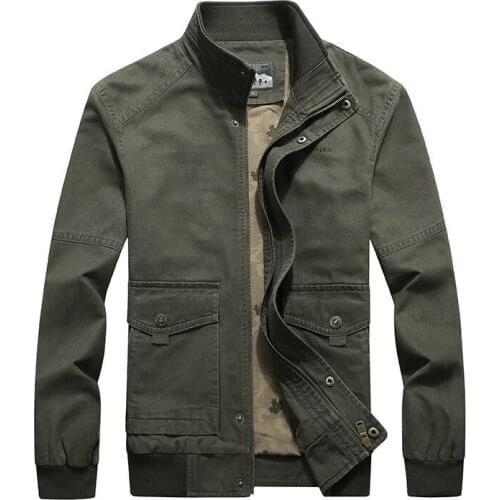 New Business Casual Jacket Men Spring Autumn Cotton Military Outwear Windbreaker Soild Coats Male Size M-4XL Chaqueta Hombre