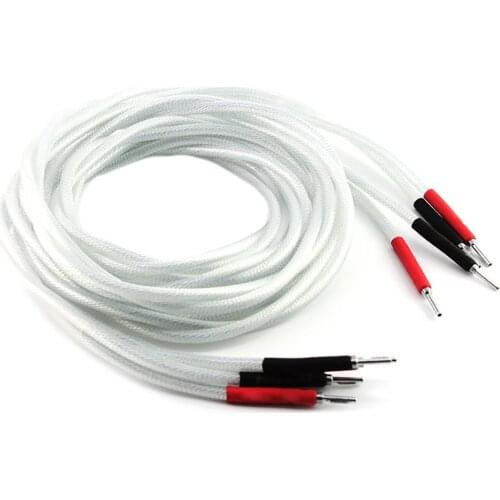Pair Nordost 7N OCC Silver Plated Hi-end Hifi Speaker Cable banana to banana plug Cable hifi