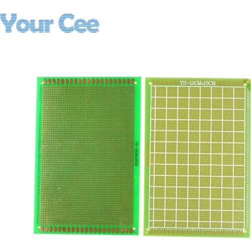 2pcs 12*18cm 12X18cm FR4 Single-Sided PCB Experiment Printed Circuit Board Epoxy Glass Fiber FR-4 Green Prototype Universal