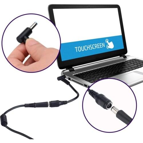 7.4*5.0 female to 4.5*3.0 elbow 7.4 to 4.5 suitable for HP Dell Blue Tips power adapter cable 13 cm Adapter Connector Cable