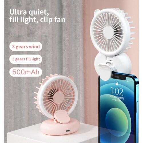 3 Colors Clip Fan Electric USB Rechargeable Handheld Cooling Fan Adjustable Portable Cooler for Home Outdoor Office