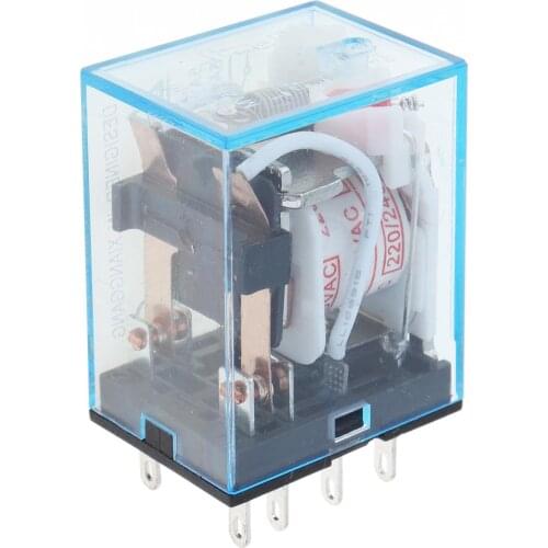 220V Coil Power Relay 5A 8 Pin Relay Socket Can Replace HH52PL With Pins for Car