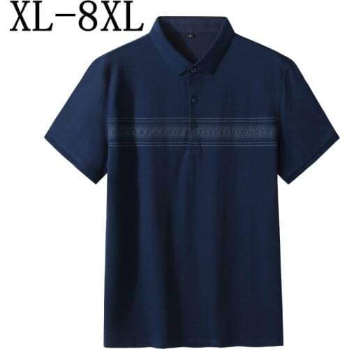 8XL 7XL 6XL New Summer Short Sleeve Polo Shirt Men Comfortable Breathable Polo Homme Casual Mens Polos Shirts camisa masculina