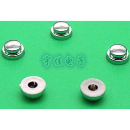10 Piece 6.8 * 4.5mm self-locking switch silver plated button cap plastic cap light touch button cap round hole 3.2mm