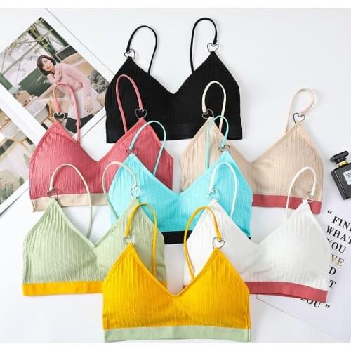 Sexy Bras For Women Crop Top Seamless Underwear Cotton Bralette Padded Push Up Bras For Female Brasserie Lingerie