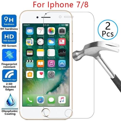 Tempered glass screen protector for iphone 7 8 case cover on i phone 78 iphone7 iphone8 protective coque bag 360 aphone aiphone