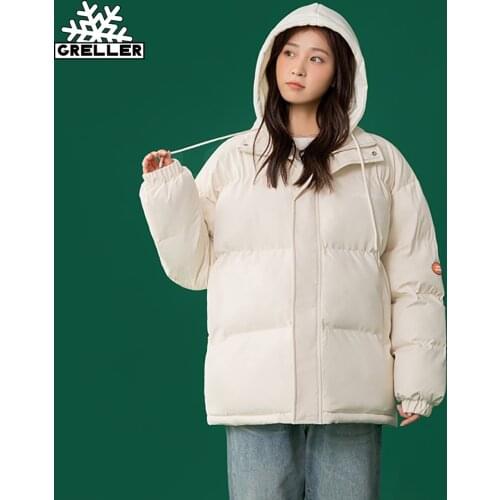 GRELLER 2021 Winter Women Coats Comfortable Fashion Basic Jacket And Coat Women Casual Long Parkas Hooded Winter Jacket Women