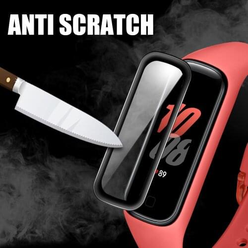 2pcs 3D Curved Soft Smartband Protective Film Cover For Samsung Galaxy Fit 2 R220 Smart Wristband Full Screen Protector Cover