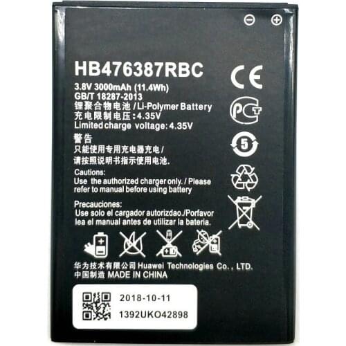2019 New High Quality HB476387RBC 3000mAh battery For Huawei honor 3X G750 B199 phone