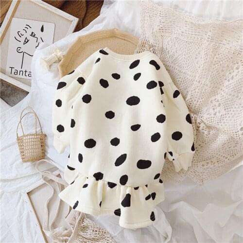2020 Winter Casual Solid Girls Dress Long Sleeve Kids Dresses For Girls High Quality Fashion Girl Clothes