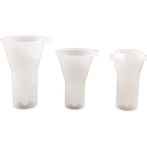 3Pcs Cone Pendant Silicone Resin Mold Kit Hexagonal Cone Pendant Silicone Resin Casting Mold Jewelry Making Craft Tools J60E