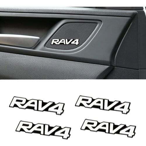 4pcs car audio decorate 3D Aluminum Badge Emblem Sticker For Toyota RAV4 Auto Cover Accessories Car-Styling