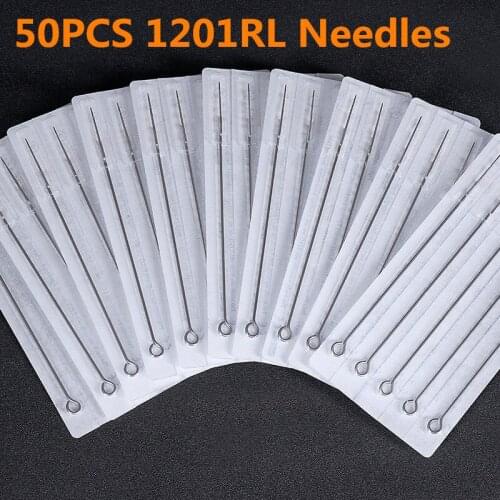50pcs/Lot Professional Tattoo Needles 1RL Disposable Assorted Sterile 1Round Liner Needles For Tattoo Body Art Free Shipping