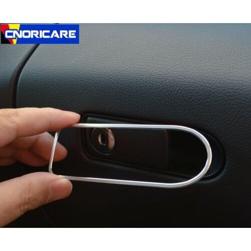 Aluminium Alloy Car Copilot Glove Box Switch Frame Decoration Sticker Trim For Mercedes Benz C Class W205 GLC X253 2015-2017