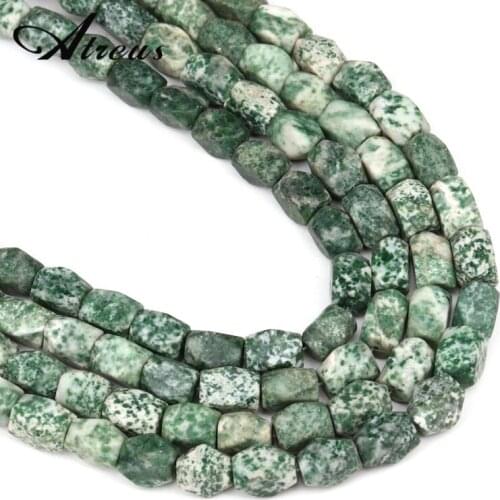 Atreus 10x15mm Qinghai Jadeite Natural Stone Beads Geometric Faceted Bulk Beads For Jewelry Making DIY Bracelets Necklace