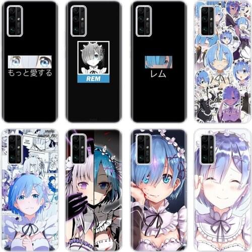 Anime ReZERO Ram Rem Silicone Phone Case for Huawei Honor 10X Lite 10i 20i 20E 20S 30S 30i 30 Pro Plus 9C 9X Pro 30 Lite Cover