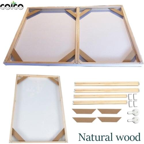 Picture Photo Frame Wood Frame for Canvas Painting Wall Decor Large Size 5 Panel Custom Diy Natrual Living Room Poster Frame