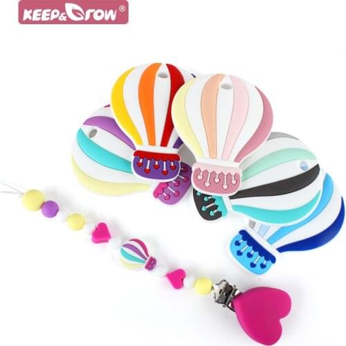3/5/10/20pc Baby Silicone Teether BPA Free Hot Air Balloon Cartoon Tiny Rod Food Grade Silicone Baby Rodent Teething Teether Toy